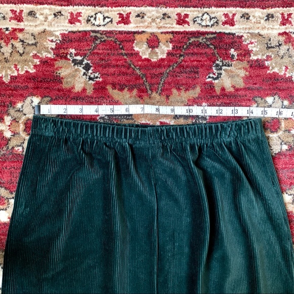 1980s dark green velour turtleneck top and long skirt set special occasion - Picture 12 of 13